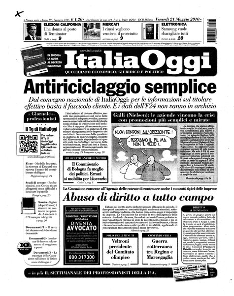 Italia oggi : quotidiano di economia finanza e politica